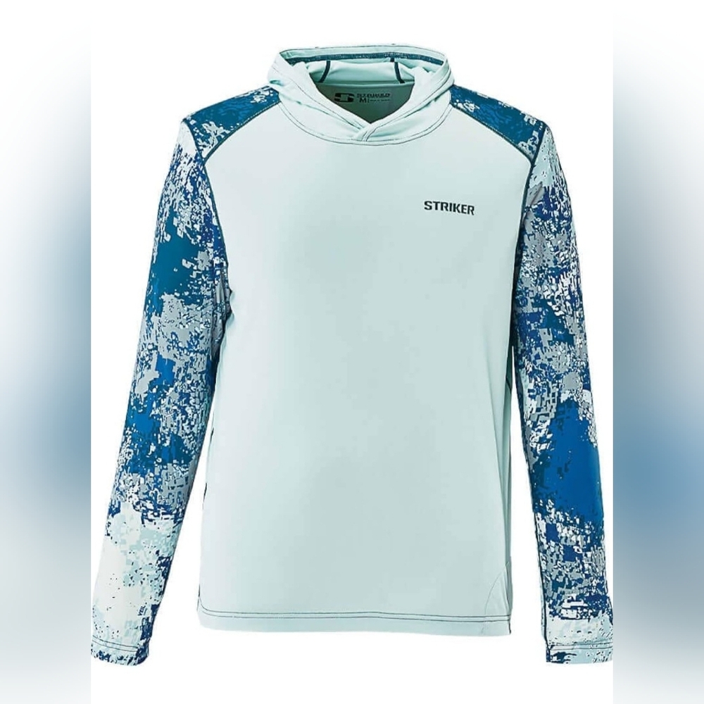 Striker Men's LoTide Ultralight Stain Resistant Fishing Hoody 2XL Aqua K-2207